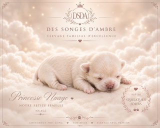 Chiot Compagnons d'Exception – Chihuahua ♀ – Des Songes d'Ambre